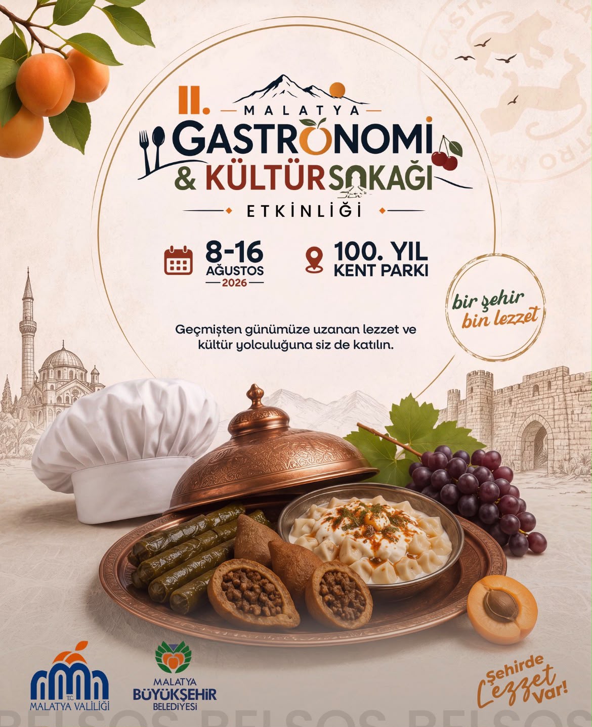 II. Malatya Gastronomi & Kültür Sokağı Etkinliği Başlıyor